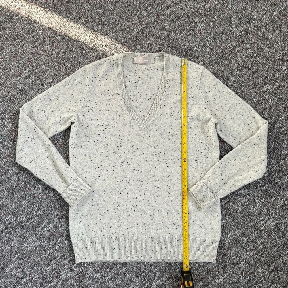 Everlane Gray Speckled 100% Cashmere Knit Sweater Womens Size Xs